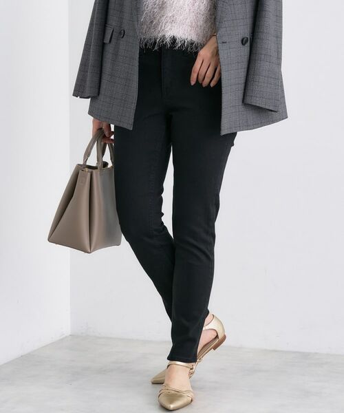 INDIVI / インディヴィ デニムパンツ | 【通年活躍!褒められデニム】スキニー デニムパンツ(ブラック(019))