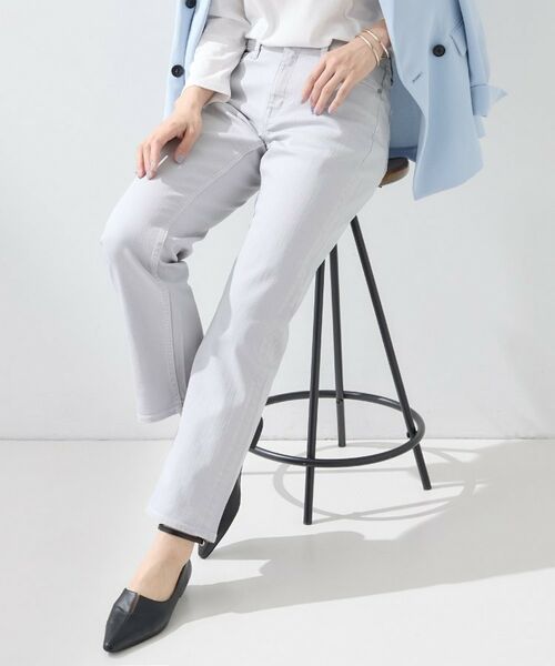 INDIVI / インディヴィ デニムパンツ | 【通年活躍！褒められデニム】スリムストレート デニムパンツ（ライトグレー(011)）