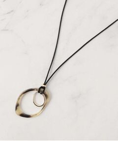 INDIVI / インディヴィ ネックレス・ペンダント・チョーカー | 【フリー調整】マーブル調樹脂ロングネックレス