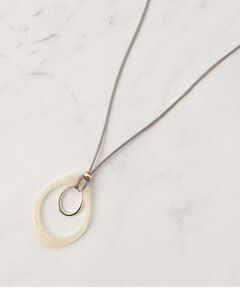 INDIVI / インディヴィ ネックレス・ペンダント・チョーカー | 【フリー調整】マーブル調樹脂ロングネックレス