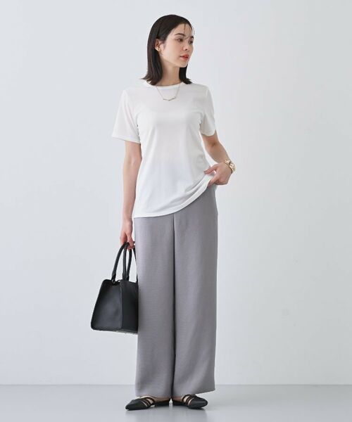 INDIVI / インディヴィ カットソー | 【日本製／トリアセテート】きれいめTシャツ | 詳細3