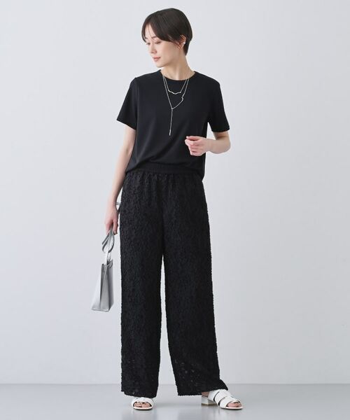 INDIVI / インディヴィ カットソー | 【日本製／トリアセテート】きれいめTシャツ | 詳細8