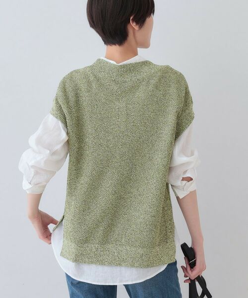 INDIVI / インディヴィ ニット・セーター | 【和紙混素材】フレンチスリーブミックスカラーニット | 詳細11