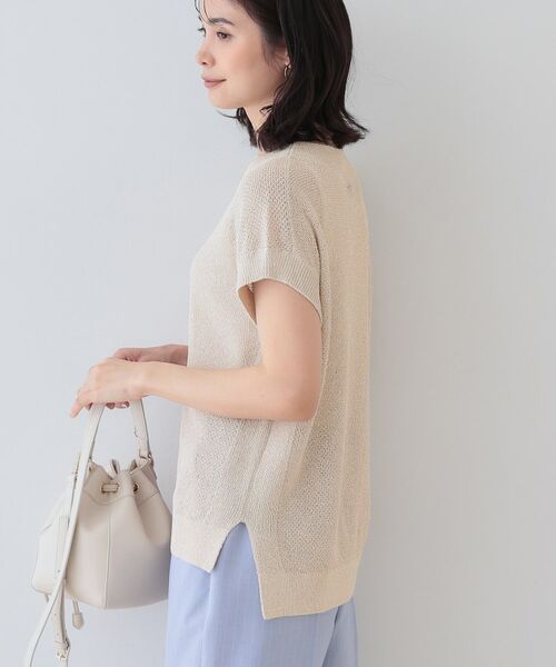 INDIVI / インディヴィ ニット・セーター | 【和紙混素材】フレンチスリーブミックスカラーニット | 詳細14