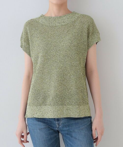 INDIVI / インディヴィ ニット・セーター | 【和紙混素材】フレンチスリーブミックスカラーニット | 詳細18