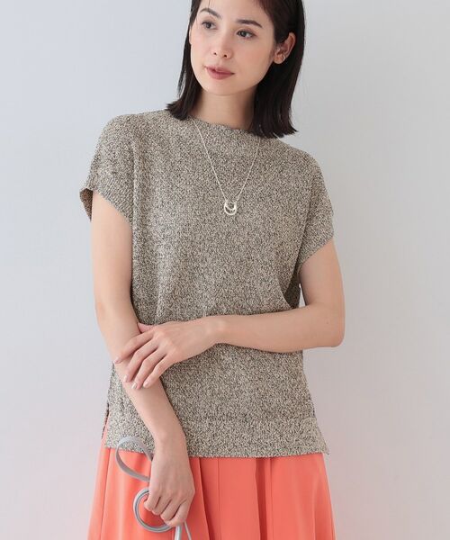 INDIVI / インディヴィ ニット・セーター | 【和紙混素材】フレンチスリーブミックスカラーニット | 詳細24