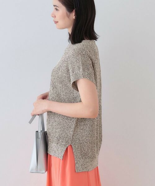 INDIVI / インディヴィ ニット・セーター | 【和紙混素材】フレンチスリーブミックスカラーニット | 詳細6