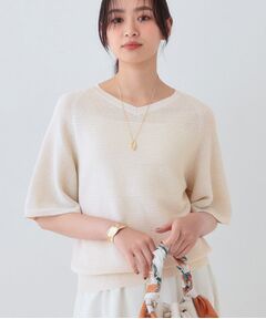 INDIVI / インディヴィ ニット・セーター | 新色登場！【上品ラメ素材】フレアスリーブニット