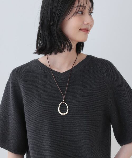 INDIVI / インディヴィ ニット・セーター | 新色登場!【上品ラメ素材】フレアスリーブニット(チャコールグレー(014))