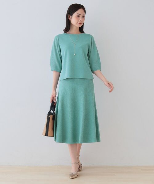 INDIVI / インディヴィ ニット・セーター | 【洗える/和紙混素材/SETUP可能】バルーンスリーブニット | 詳細12