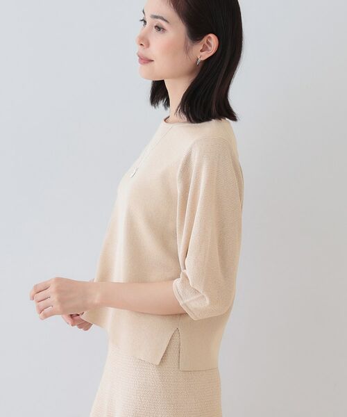 INDIVI / インディヴィ ニット・セーター | 【洗える/和紙混素材/SETUP可能】バルーンスリーブニット | 詳細14