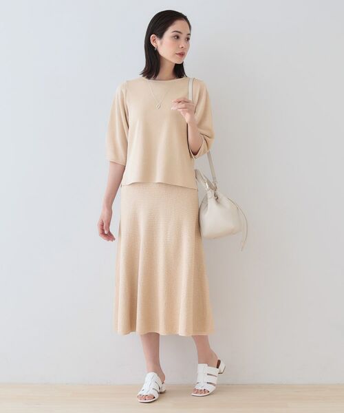 INDIVI / インディヴィ ニット・セーター | 【洗える/和紙混素材/SETUP可能】バルーンスリーブニット | 詳細16