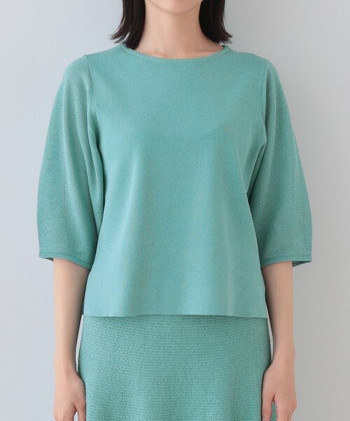 INDIVI / インディヴィ ニット・セーター | 【洗える/和紙混素材/SETUP可能】バルーンスリーブニット | 詳細18