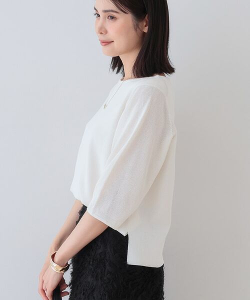 INDIVI / インディヴィ ニット・セーター | 【洗える/和紙混素材/SETUP可能】バルーンスリーブニット | 詳細2
