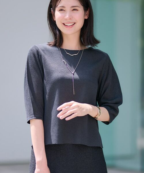 INDIVI / インディヴィ ニット・セーター | 【洗える/和紙混素材/SETUP可能】バルーンスリーブニット | 詳細26