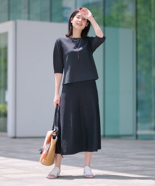 INDIVI / インディヴィ ニット・セーター | 【洗える/和紙混素材/SETUP可能】バルーンスリーブニット | 詳細27