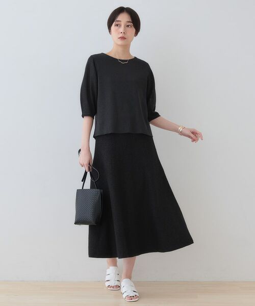 INDIVI / インディヴィ ニット・セーター | 【洗える/和紙混素材/SETUP可能】バルーンスリーブニット | 詳細8