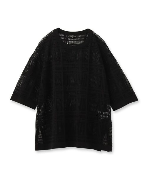 INDIVI / インディヴィ ニット・セーター | 【洗える】メッシュチェック柄ニット | 詳細1