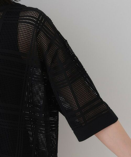 INDIVI / インディヴィ ニット・セーター | 【洗える】メッシュチェック柄ニット | 詳細18