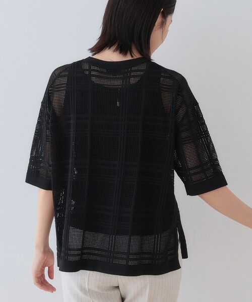 INDIVI / インディヴィ ニット・セーター | 【洗える】メッシュチェック柄ニット | 詳細7