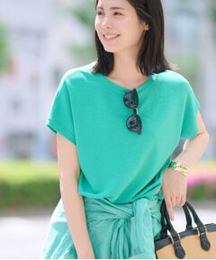 INDIVI / インディヴィ ニット・セーター | 新色登場！【洗える／清涼感】レーヨンストレッチ フレンチスリーブニット