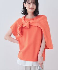 INDIVI / インディヴィ ニット・セーター | 新色登場！【洗える／清涼感】レーヨンストレッチ フレンチスリーブニット