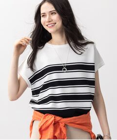 INDIVI / インディヴィ ニット・セーター | 新色登場！【洗える／清涼感】レーヨンストレッチ フレンチスリーブニット