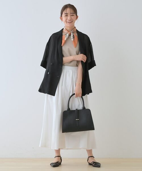 INDIVI / インディヴィ ニット・セーター | 新色登場！【洗える／清涼感】レーヨンストレッチ フレンチスリーブニット | 詳細12