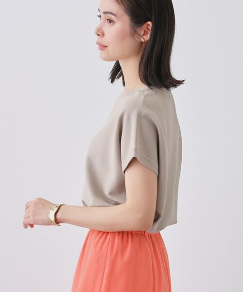 INDIVI / インディヴィ ニット・セーター | 新色登場！【洗える／清涼感】レーヨンストレッチ フレンチスリーブニット | 詳細13