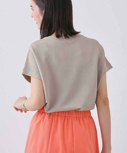 INDIVI / インディヴィ ニット・セーター | 新色登場！【洗える／清涼感】レーヨンストレッチ フレンチスリーブニット | 詳細14