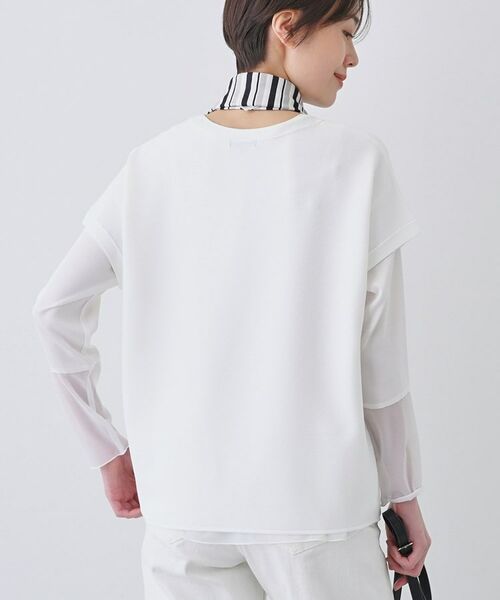 INDIVI / インディヴィ ニット・セーター | 新色登場！【洗える／清涼感】レーヨンストレッチ フレンチスリーブニット | 詳細3