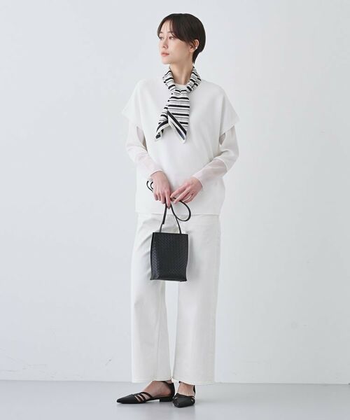 INDIVI / インディヴィ ニット・セーター | 新色登場！【洗える／清涼感】レーヨンストレッチ フレンチスリーブニット | 詳細4