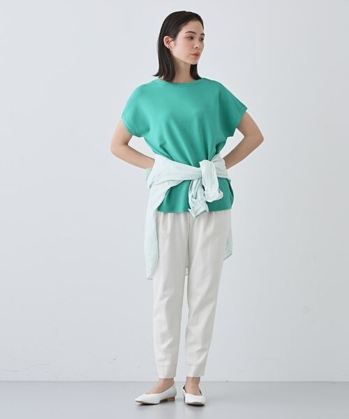 INDIVI / インディヴィ ニット・セーター | 新色登場！【洗える／清涼感】レーヨンストレッチ フレンチスリーブニット | 詳細8