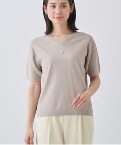 未使用級 INDIVI クリーム色 半袖ニット 19 楽天市場】インディヴィ（ニット・セーター｜トップス