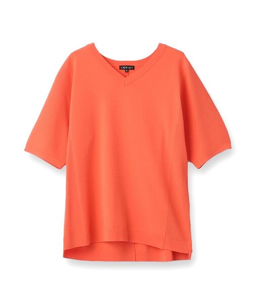 INDIVI / インディヴィ ニット・セーター | 【洗える/清涼感】レーヨンストレッチ 安心丈の半袖ニット | 詳細1