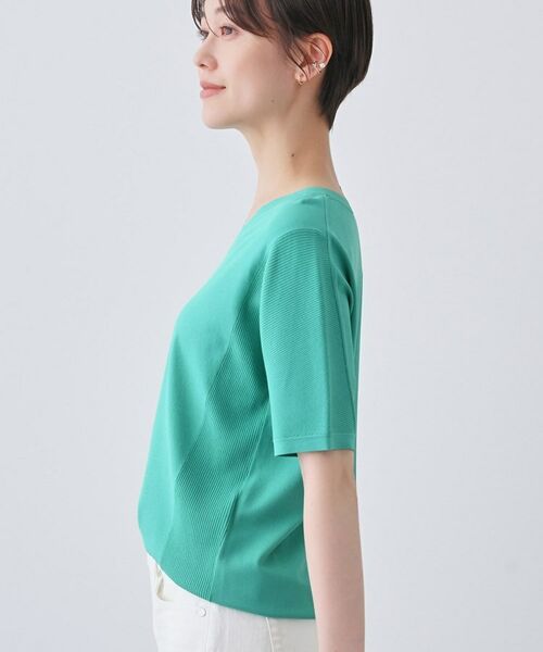INDIVI / インディヴィ ニット・セーター | 【洗える/清涼感】レーヨンストレッチ 安心丈の半袖ニット | 詳細10