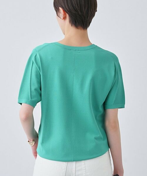 INDIVI / インディヴィ ニット・セーター | 【洗える/清涼感】レーヨンストレッチ 安心丈の半袖ニット | 詳細11