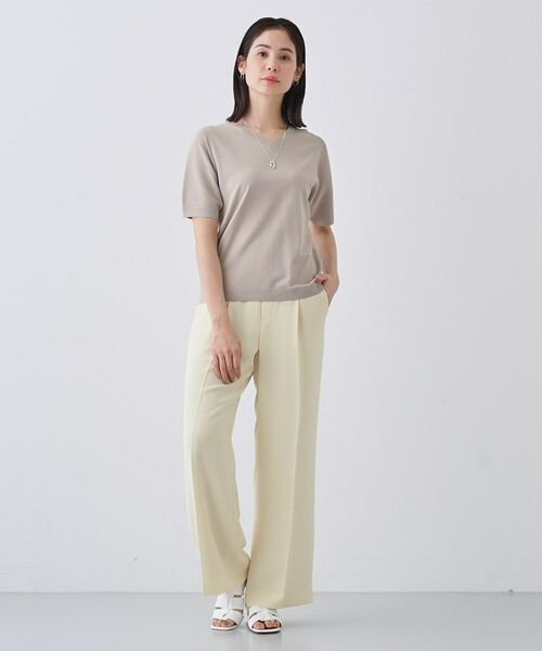 INDIVI / インディヴィ ニット・セーター | 【洗える/清涼感】レーヨンストレッチ 安心丈の半袖ニット | 詳細16