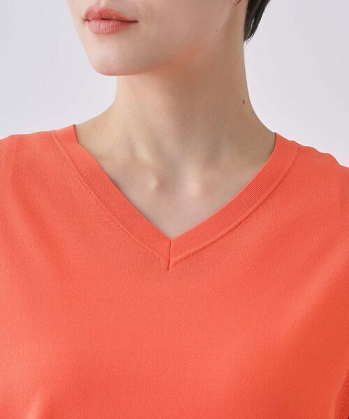 INDIVI / インディヴィ ニット・セーター | 【洗える/清涼感】レーヨンストレッチ 安心丈の半袖ニット | 詳細25