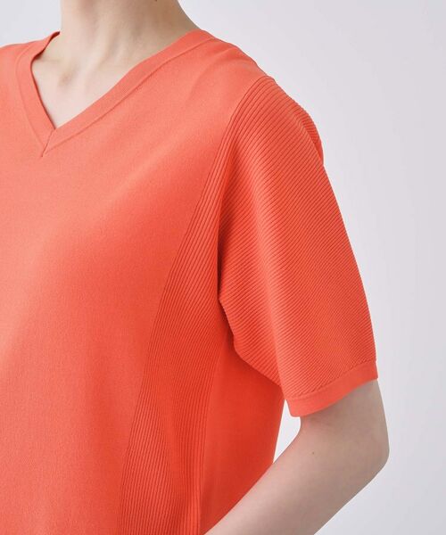 INDIVI / インディヴィ ニット・セーター | 【洗える/清涼感】レーヨンストレッチ 安心丈の半袖ニット | 詳細26