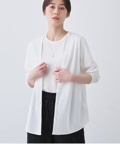 INDIVI / インディヴィ カーディガン・ボレロ | 【日本製／トリアセテート】ラウンドヘムカーディガン