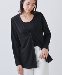 INDIVI / インディヴィ カーディガン・ボレロ | 【日本製／トリアセテート】ラウンドヘムカーディガン