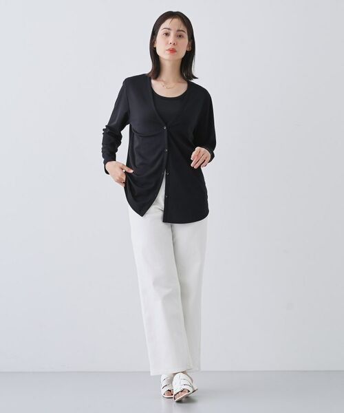 INDIVI / インディヴィ カーディガン・ボレロ | 【日本製／トリアセテート】ラウンドヘムカーディガン | 詳細8