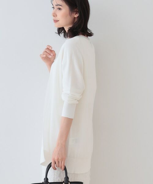 INDIVI / インディヴィ カーディガン・ボレロ | 【洗える／和紙混素材】ドライタッチニットカーディガン | 詳細2