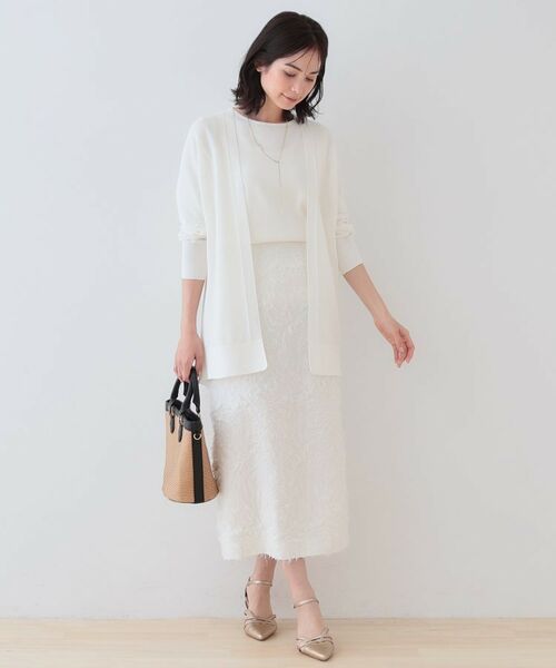 INDIVI / インディヴィ カーディガン・ボレロ | 【洗える／和紙混素材】ドライタッチニットカーディガン | 詳細4