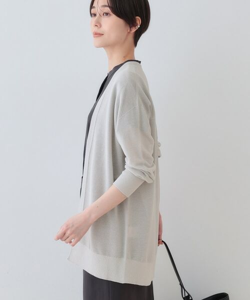 INDIVI / インディヴィ カーディガン・ボレロ | 【洗える／和紙混素材】ドライタッチニットカーディガン | 詳細6
