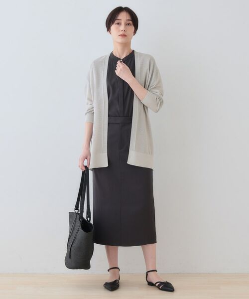 INDIVI / インディヴィ カーディガン・ボレロ | 【洗える／和紙混素材】ドライタッチニットカーディガン | 詳細8