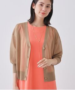 INDIVI / インディヴィ カーディガン・ボレロ | 【大人シアーラメ】きれいめニットカーディガン