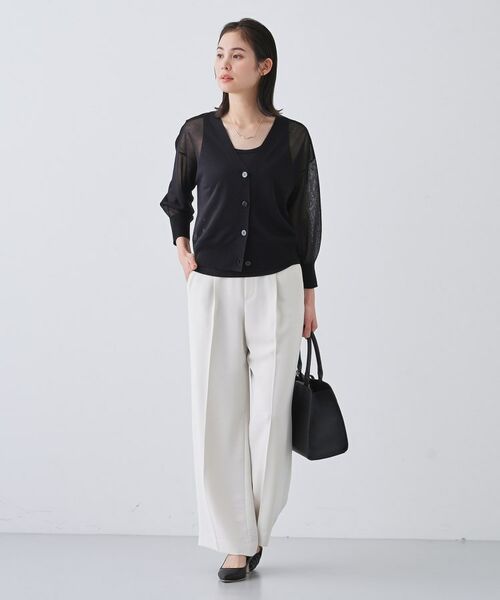 INDIVI / インディヴィ カーディガン・ボレロ | 【大人シアーラメ】きれいめニットカーディガン | 詳細12