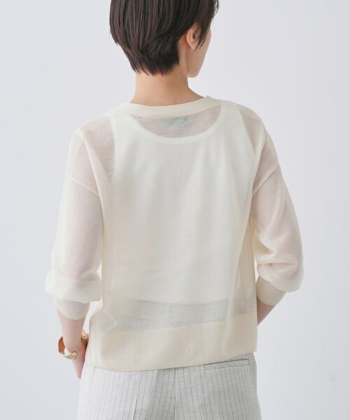 INDIVI / インディヴィ カーディガン・ボレロ | 【大人シアーラメ】きれいめニットカーディガン | 詳細4